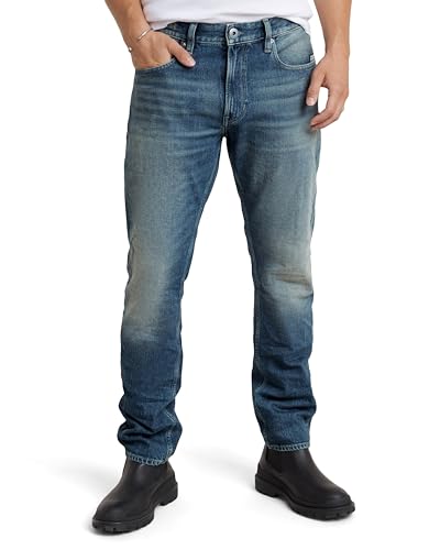 G-STAR Mosa Straight Jeans Hombre, Azul (Antique Faded Lago Blue D2369