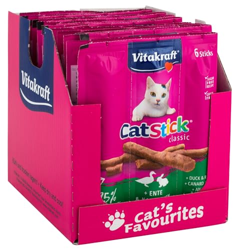 Vitakraft Cat Stick Classic, golosinas para gatos, palitos de carne, c
