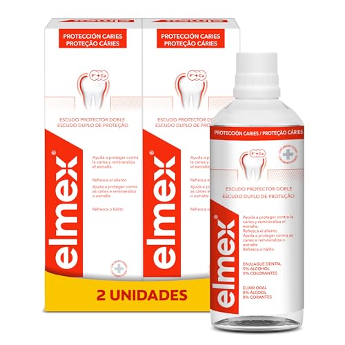 Elmex Protección Caries Enjuague Bucal| Pack 2 Uds x 400ml| Protege co