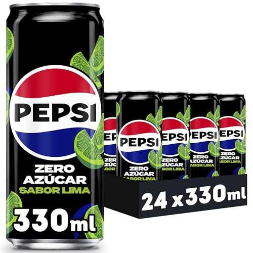 Pepsi zero Lima Refresco de cola con cero azúcar y cero calorías, pack