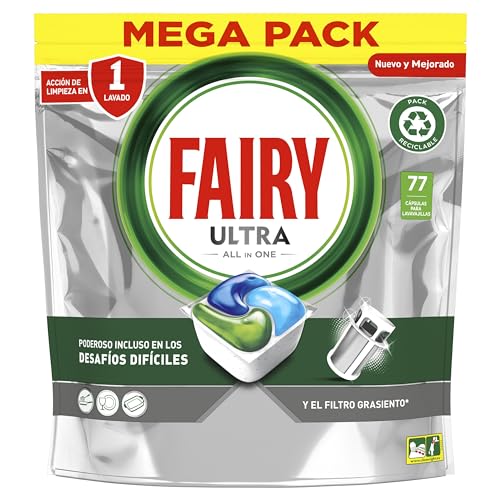 Fairy Platinum Normal, Cápsulas De Lavavajillas Todo En Uno, 77 Cápsul