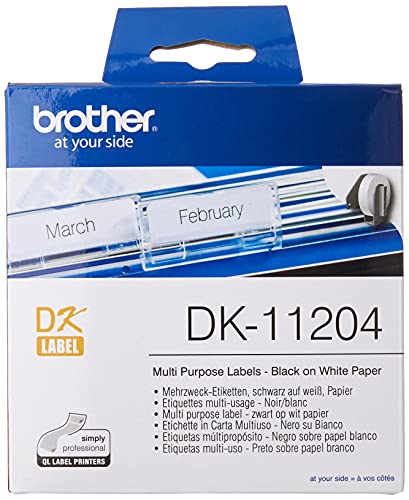 Brother Etiquetas Papel PRECORTADA DK11204 17 X 54 MM MULTIPROPOSITO 4