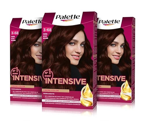 Palette Intensive Creme Color 3-68 Caoba, tinte de pelo permanente con