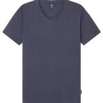 SPRINGFILED Camiseta cuello pico elastan, Camiseta Hombre, blue, XS
