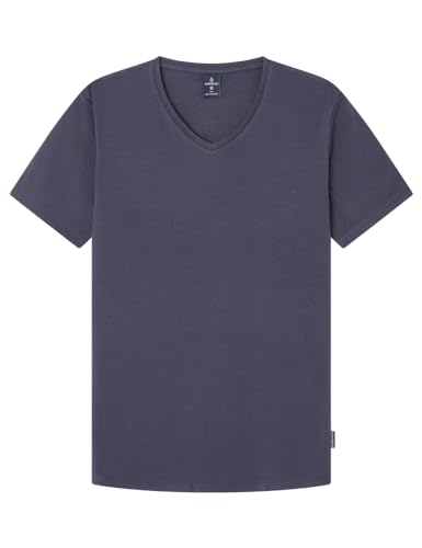 SPRINGFILED Camiseta cuello pico elastan, Camiseta Hombre, blue, XS