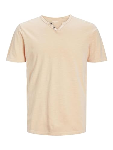 JACK & JONES Jjesplit Neck camiseta SS Camisa de Manga Larga, Naranja,