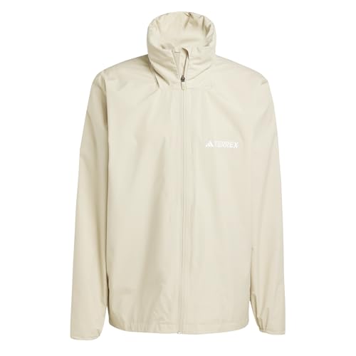 adidas Hombre Terrex Multi Essentials 2 Layer Rain Jacket, savannah, M