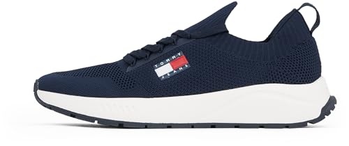 Tommy Jeans Runner Sneaker Hombre Knitted Low Top, Azul (Dark Night Na