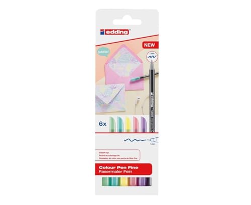 edding 1200 rotulador de color de trazo fino – juego de 6 colores past
