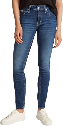 Calvin Klein Vaqueros Mujer Mid Rise Skinny Fit, Azul (Denim Dark), 32
