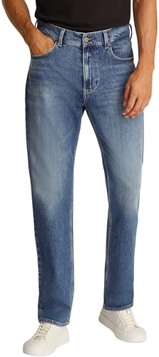Tommy Jeans Vaqueros Hombre Ryan Slim Straight Leg, Azul (Denim Medium
