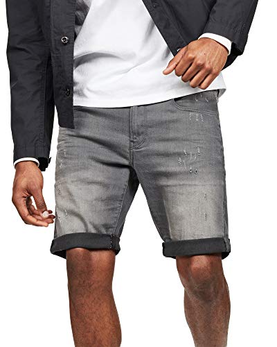 G-STAR 3301 Slim Denim Shorts Pantalones cortos, Azul (Lt Aged Destroy