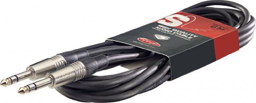 Stagg Cable de audio de lujo de 20 pies, enchufe estéreo para teléfono