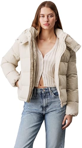 Calvin Klein Cazadora acolchada Mujer Matte Short Puffer con capucha,