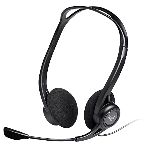 Logitech 960 Auriculares con Cable, Sonido Estéreo con Micrófono con S