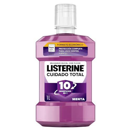 Listerine Cuidado Total (1 x 1 L), enjuague bucal con flúor formato ah