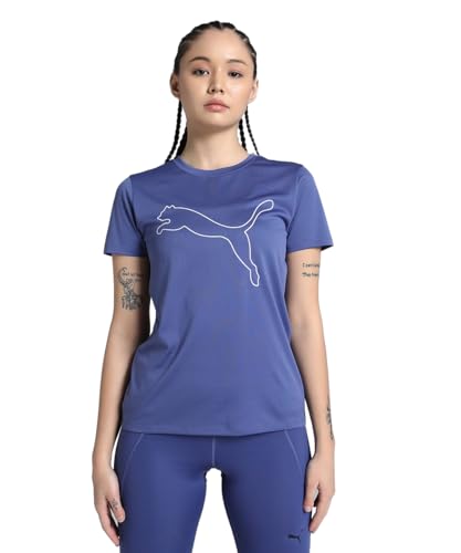 PUMA W TAD Essential Logo tee, Camisetas Unisex Adulto, Blue Crystal,