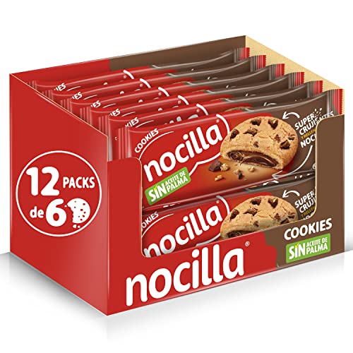 Nocilla, Cookies, Original, Galletas con gota de chocolate rellenas co