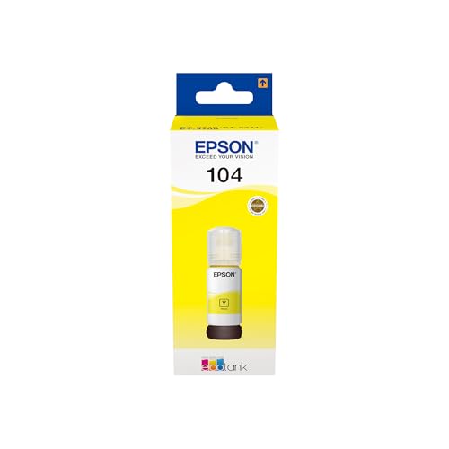 Epson C13T00P440 Tinta 104 Amarillo 65ml 7500 Lados EcoTank