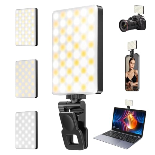 GlasFlength luz para movil, 60 LED Luz Selfie Foco portatil 3 Modos de
